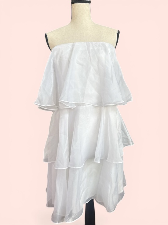 Abercrombie White Tiered Ruffle Dress - Picture 2 of 2